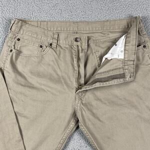 Levi's 505 Regular Straight Fit Jeans Men's 38x30 Tan Khaki